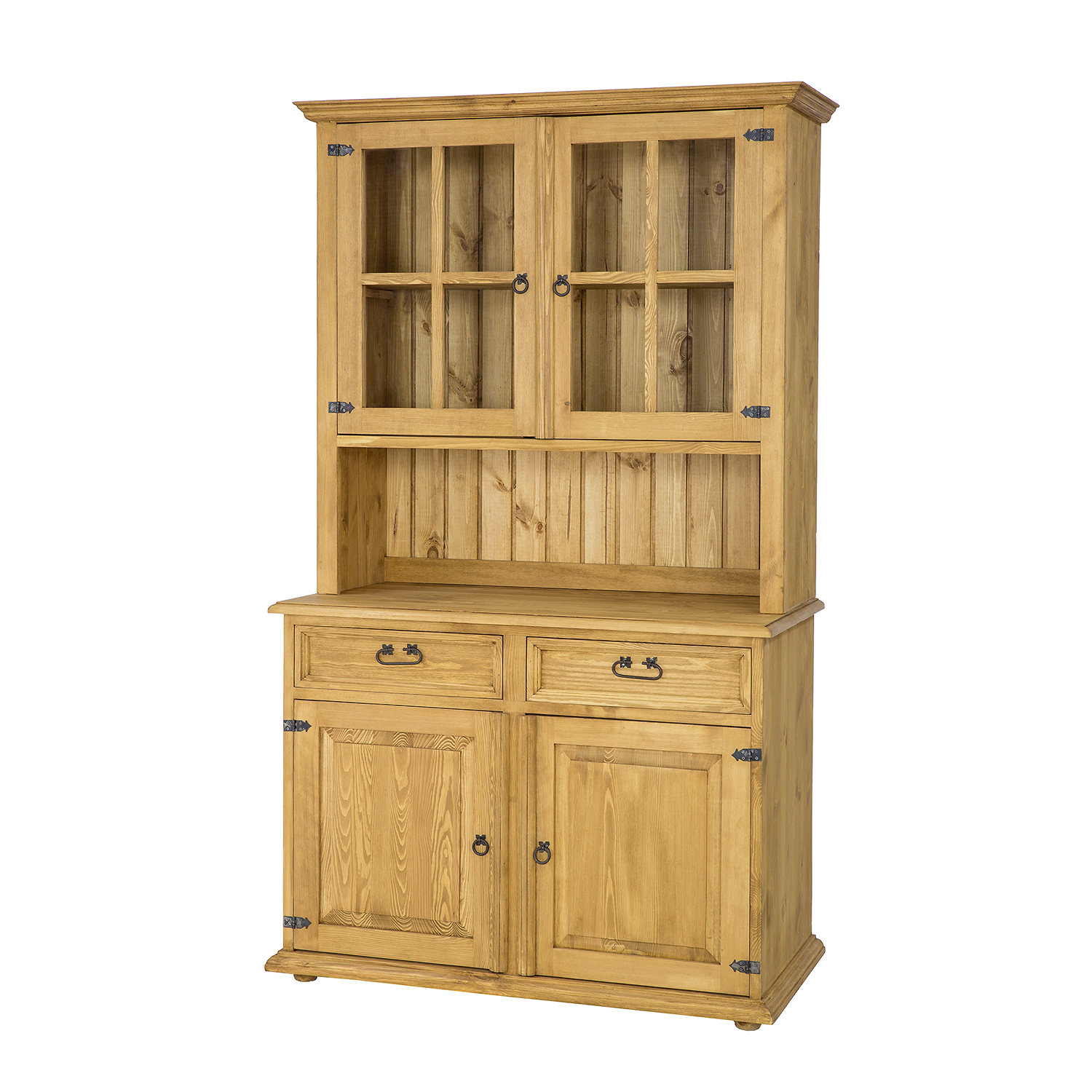 Pušinė vitrina RUSTIKAL KW705 antikvarinė pušis balta