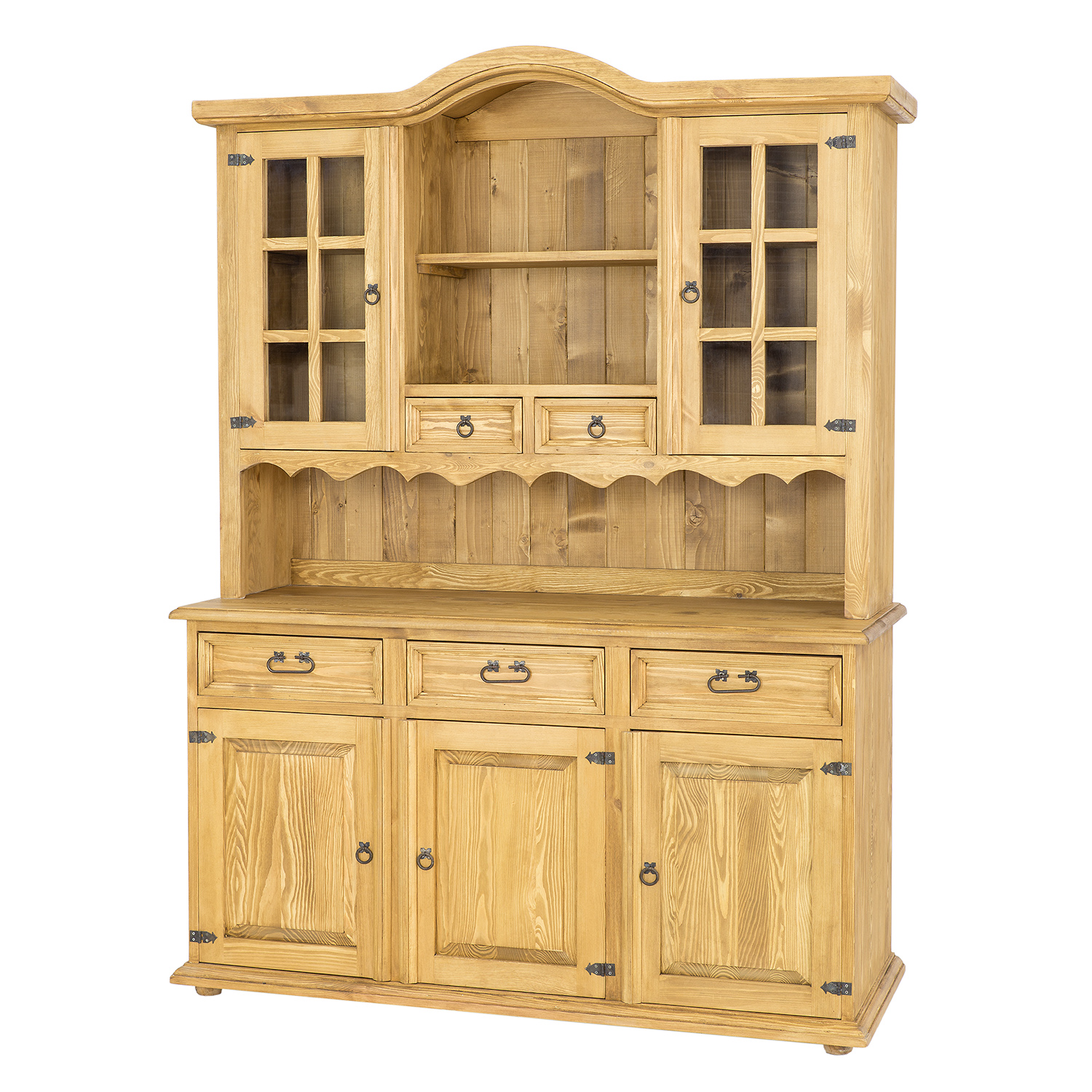 Pušinė vitrina RUSTIKAL KW707 balta pušis, patina