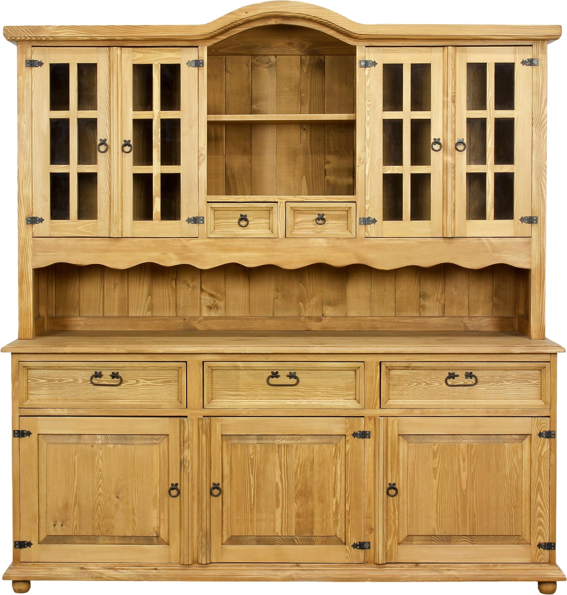 Pušinė vitrina RUSTIKAL KW710 balta pušis, patina