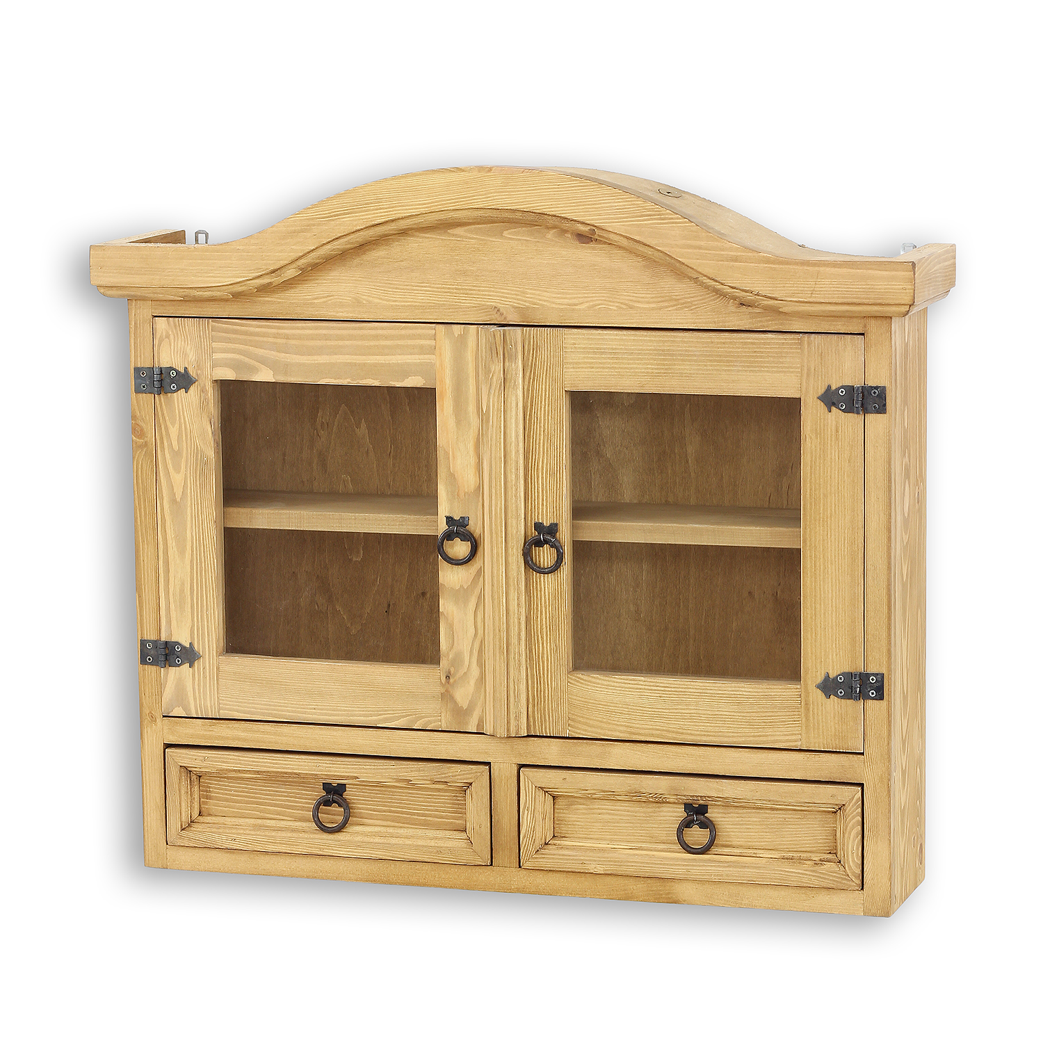 Pušinė vitrina RUSTIKAL KW711, pušies balintas vaškas