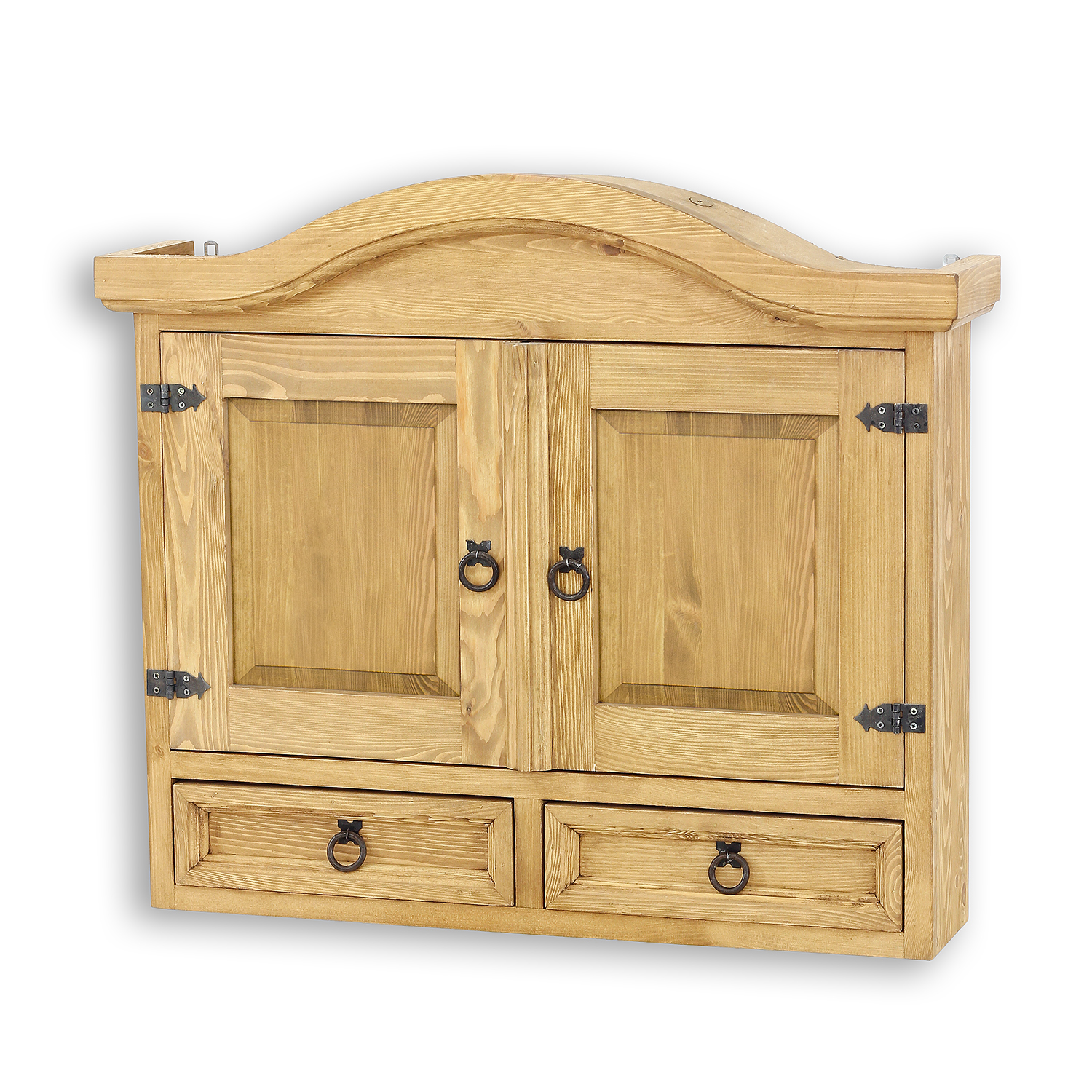 Pušinė vitrina RUSTIKAL KW712, pušies balintas vaškas