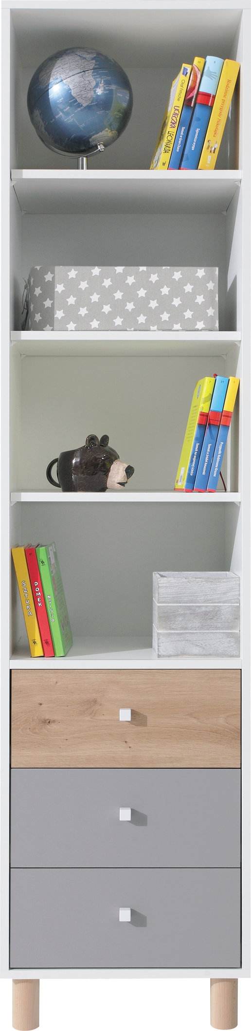 FARO sistema 7 balta prabanga + meniškas ąžuolas + pilka