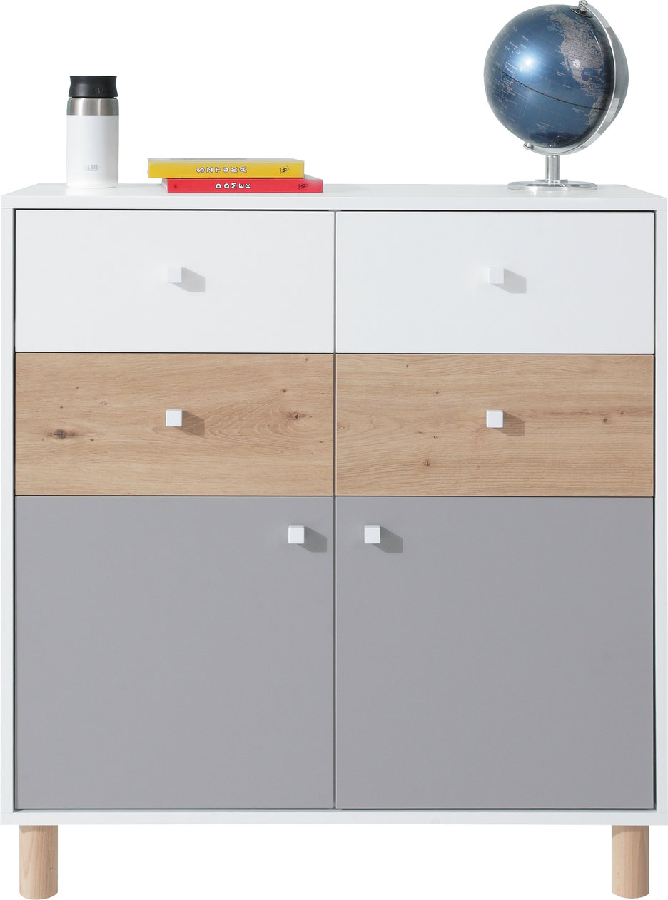 FARO sistema 10 balta prabanga + meniškas ąžuolas + pilka