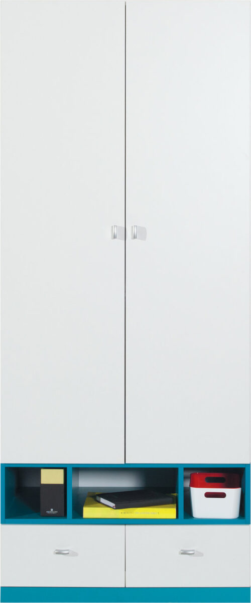 MOBI System 2 baltas liuksas + turkio spalvos