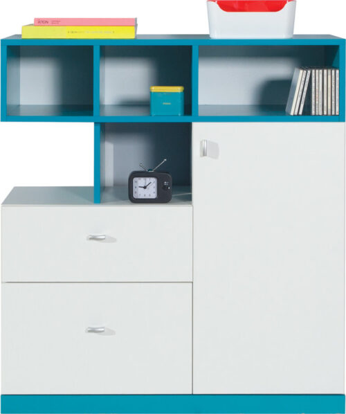 MOBI System 9 baltas liuksas + turkio spalvos