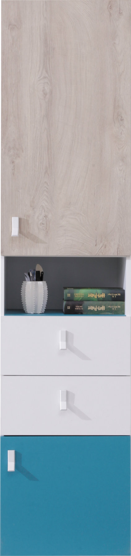 PLANET sistema 4 balta prabanga + ąžuolas + jūros spalva