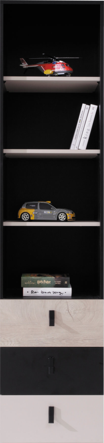 PLANET sistema 6 juoda + ąžuolas + smėlio spalvos