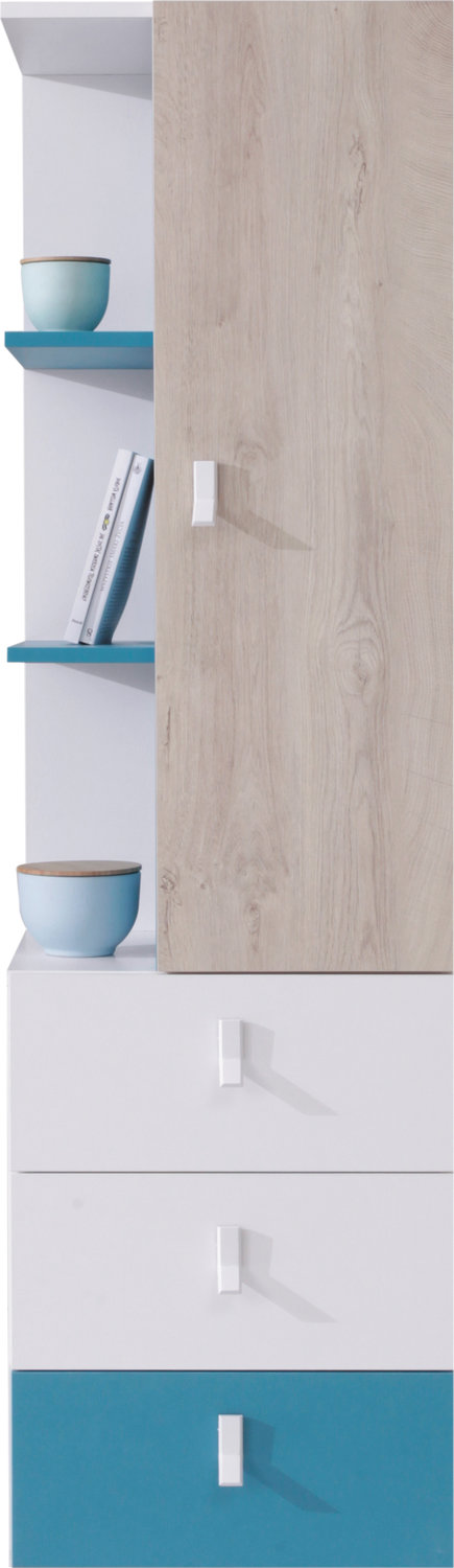 PLANET System 7 balta prabanga + ąžuolas + jūros spalva