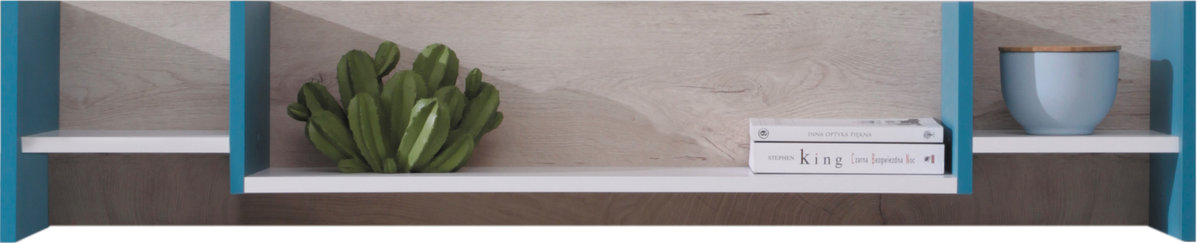 PLANET System 13 balta prabanga + ąžuolas + jūros spalva