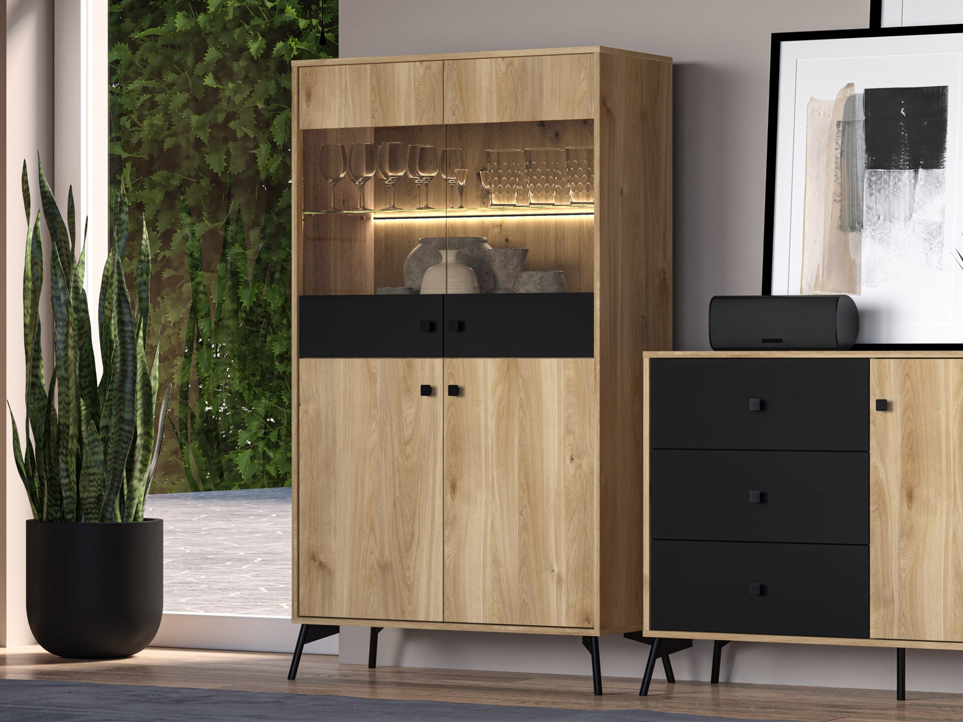 Agis 03 Castello ąžuolas/juoda - Vitrina - Paveikslėlis 4