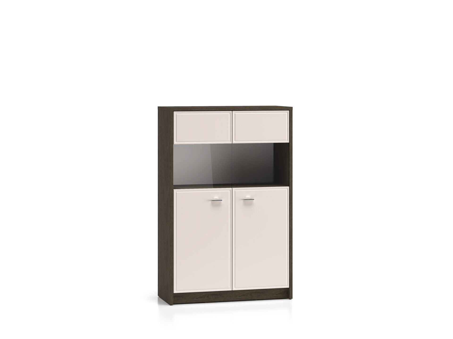 Avante 03 vėjo malūno ąžuolas / MDF kašmyro blizgios spalvos - 2D vitrina