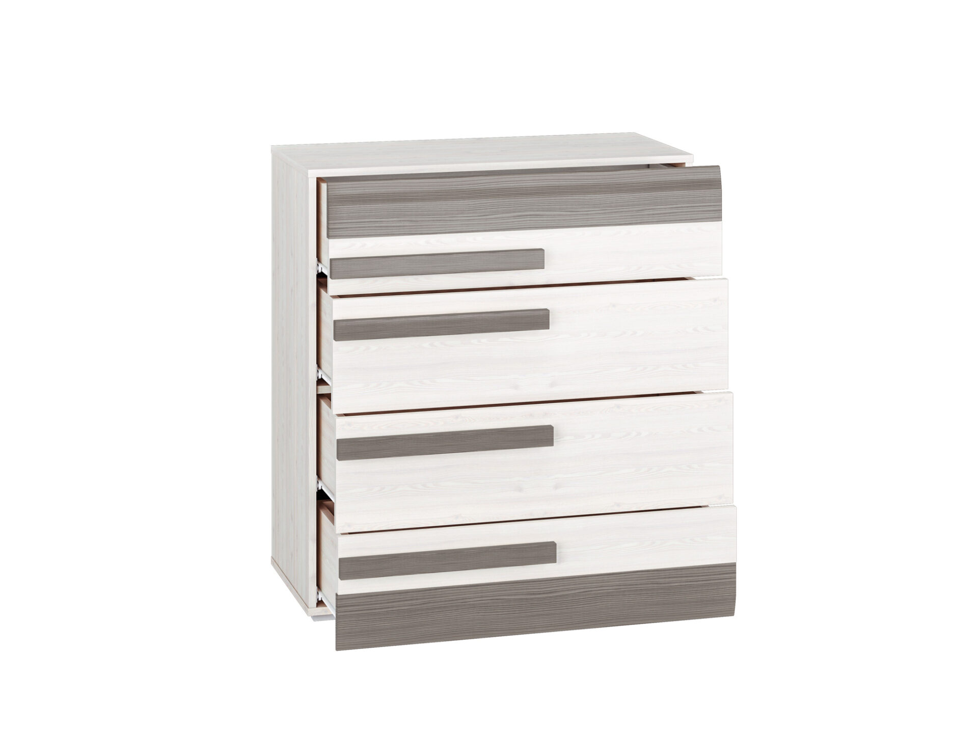 BLANCO 08 sniego pušis/MDF nauja pilka - komoda - Paveikslėlis 2