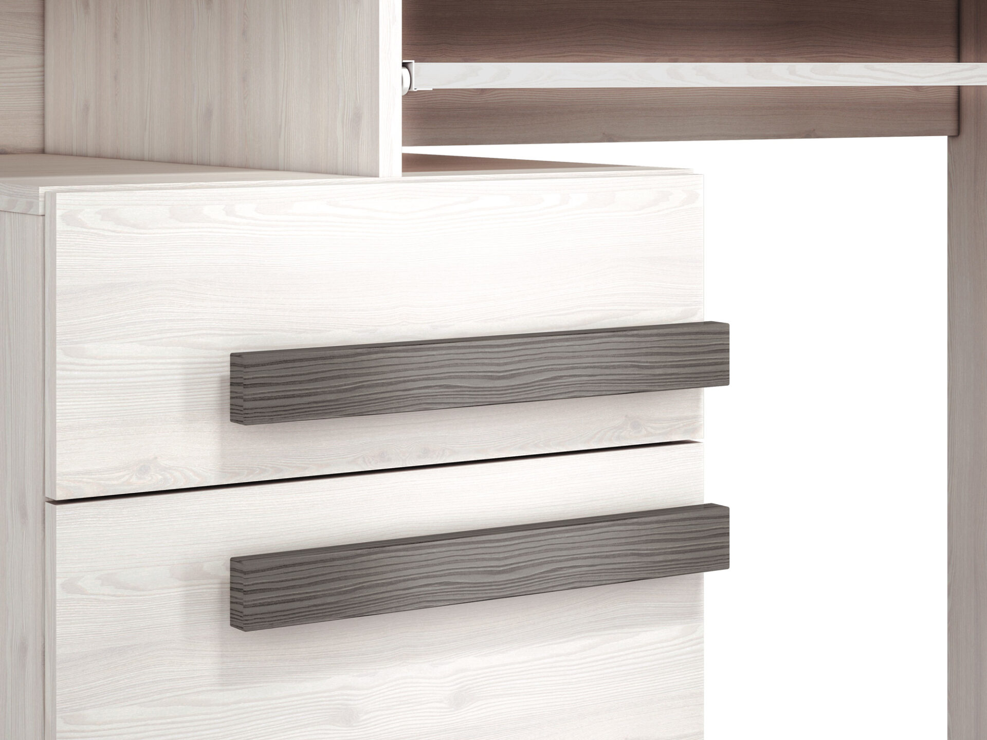 BLANCO 11 sniego pušies/MDF naujas pilkas rašomasis stalas - Paveikslėlis 5