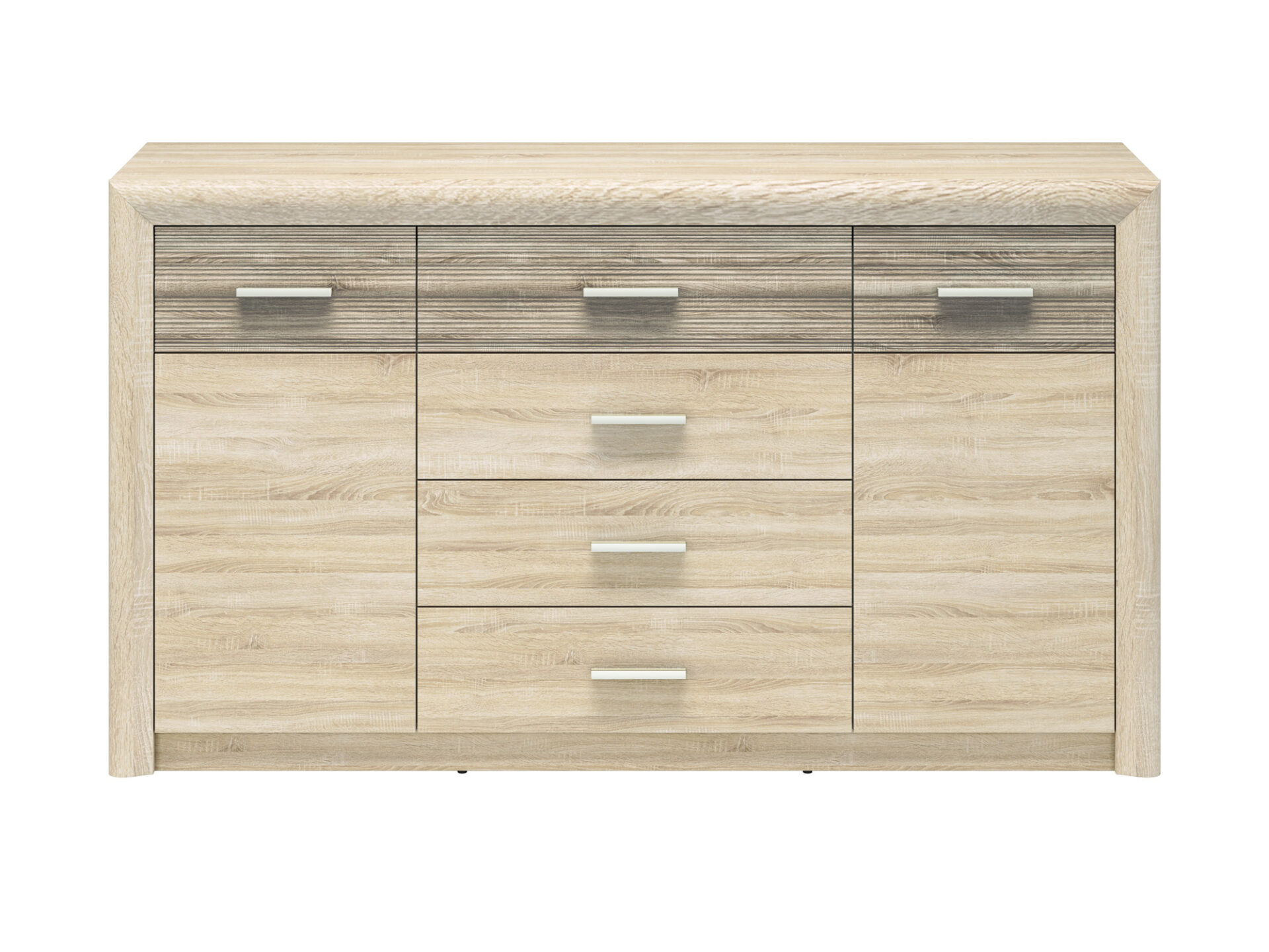 CASTEL 08 šviesus sonoma/MDF sonoma triufelis - komoda - Paveikslėlis 3