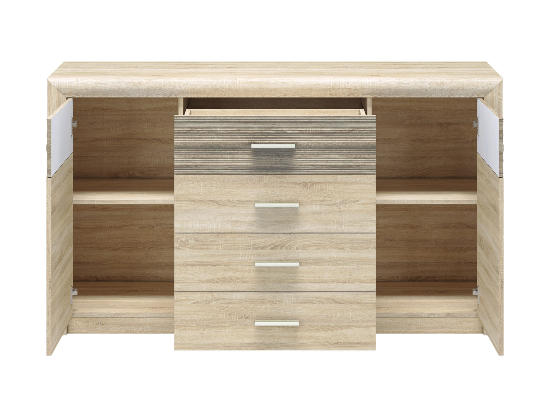 CASTEL 08 šviesus sonoma/MDF sonoma triufelis - komoda - Paveikslėlis 4