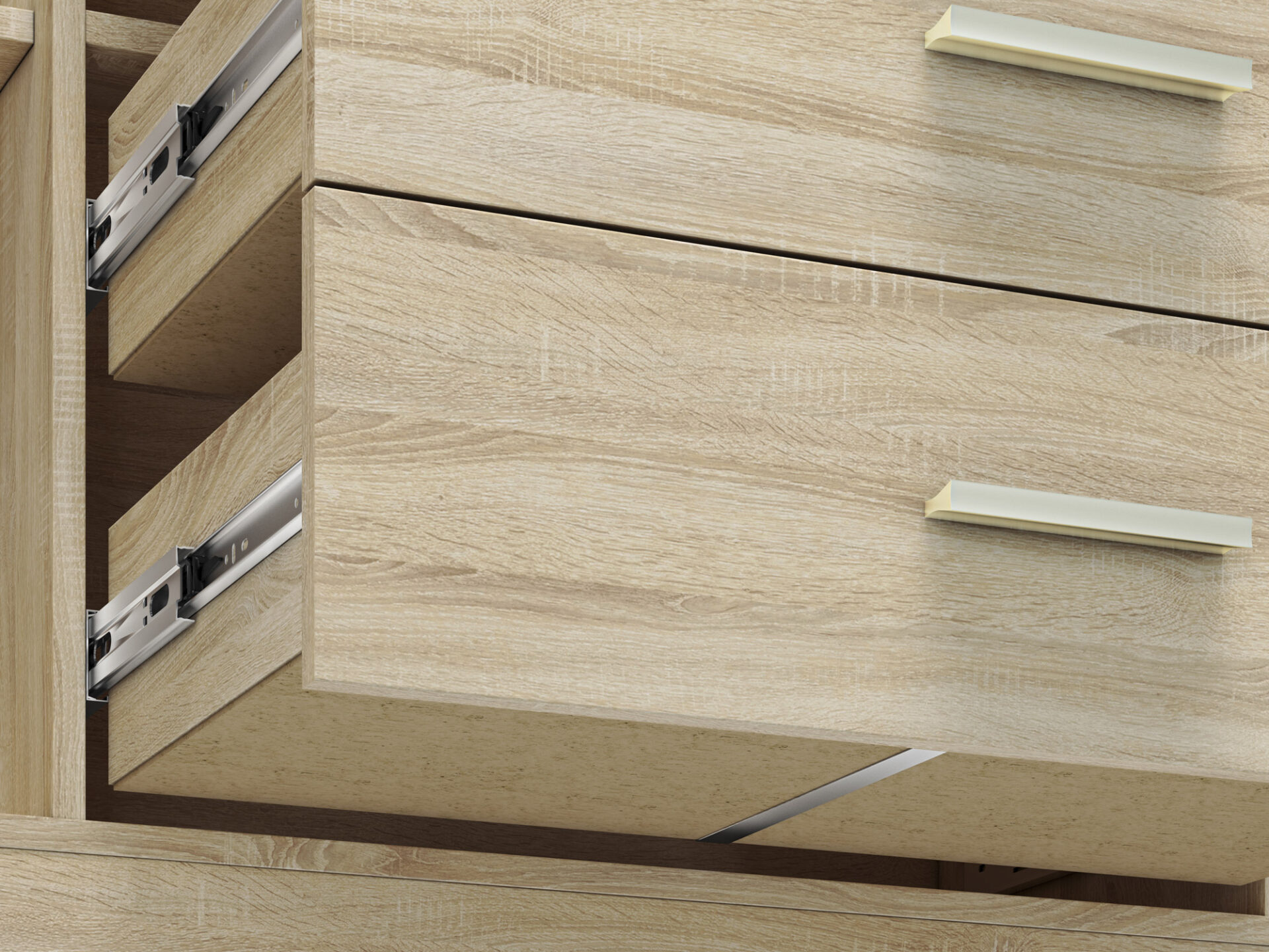 CASTEL 08 šviesus sonoma/MDF sonoma triufelis - komoda - Paveikslėlis 7