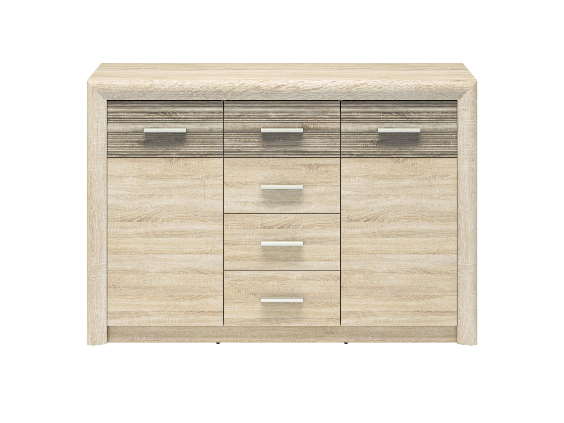 CASTEL 09 šviesi sonoma/MDF sonoma triufelė - komoda - Paveikslėlis 3