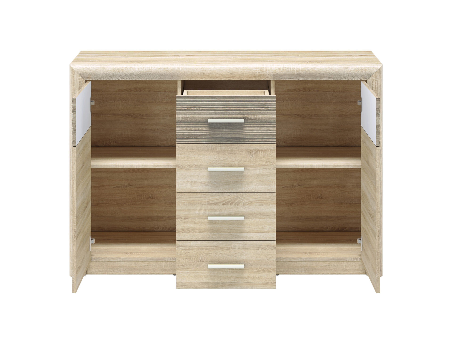 CASTEL 09 šviesi sonoma/MDF sonoma triufelė - komoda - Paveikslėlis 4