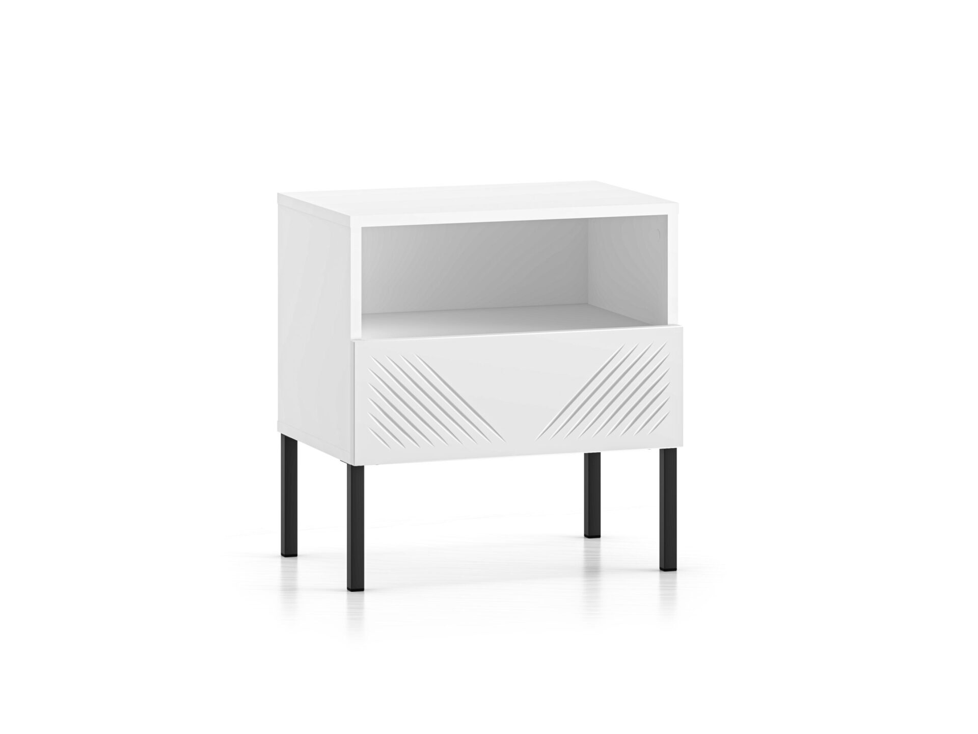 „Clearing 05“ Alpių balta / juoda koja – 1S spintelė