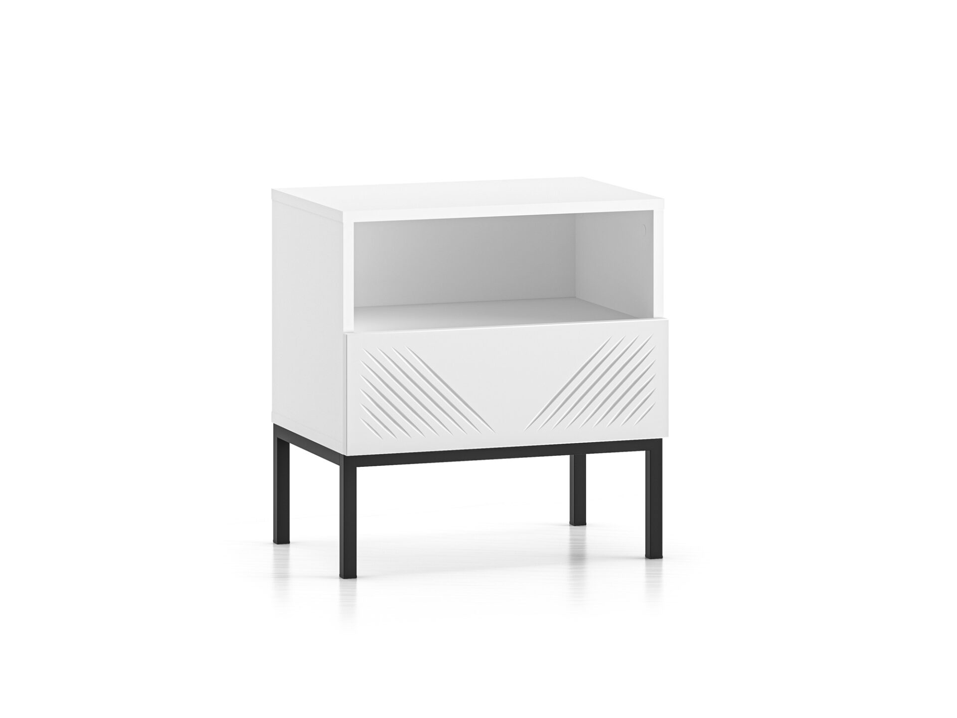 „Clearing 05“ Alpių baltas / juodas pagrindas - 1S spintelė