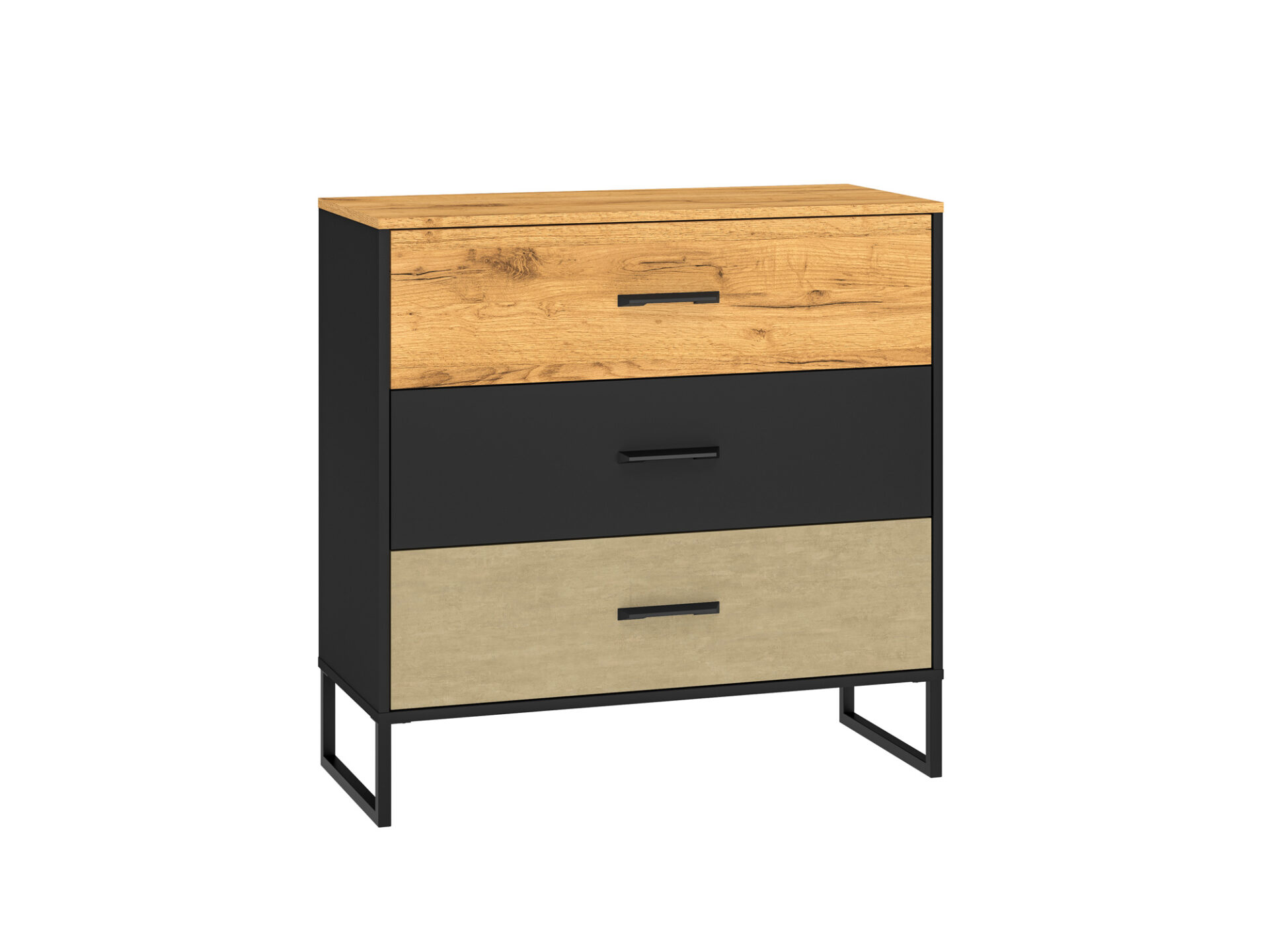 Colt 05 Gold Craft ąžuolo/juodos spalvos, aukščiausios kokybės plieno – 3S komoda