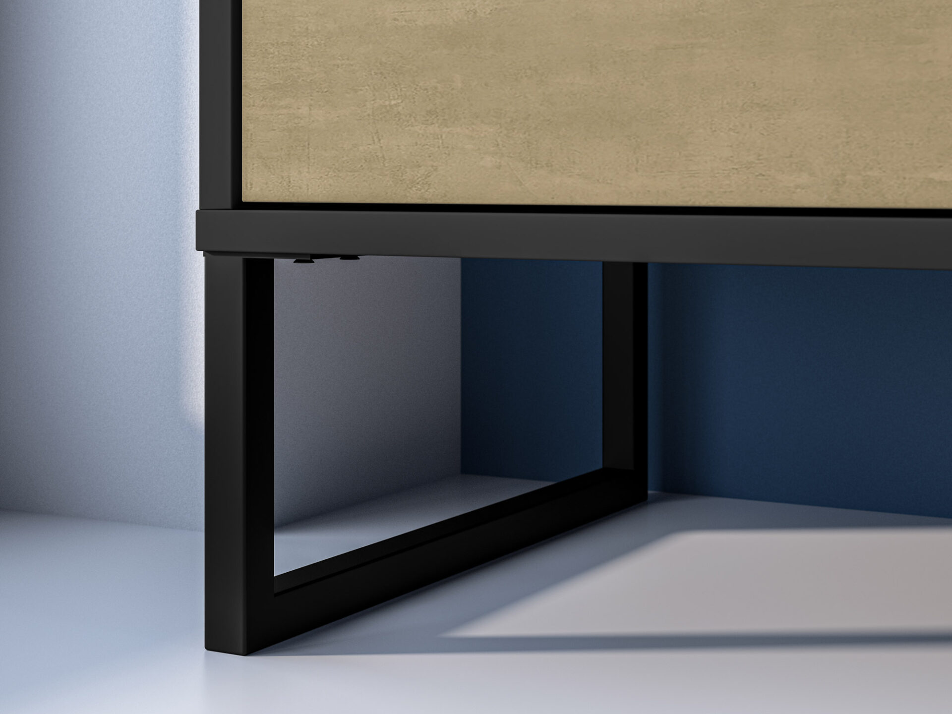 „Colt 06 Gold Craft Oak/Black-Premium Steel“ komoda – 1D3S - Paveikslėlis 7