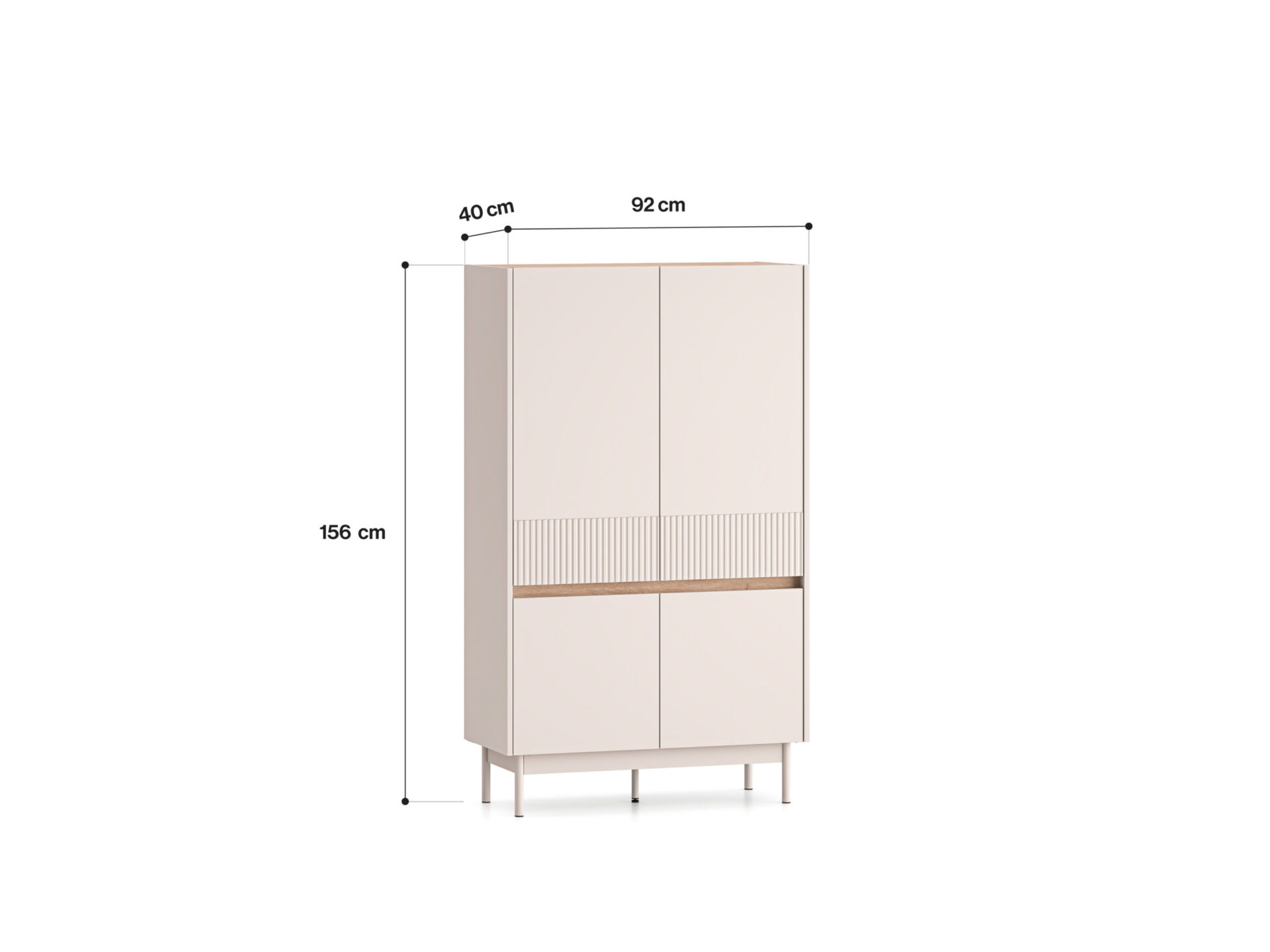Dunea 04 kašmyro / kremonos ąžuolo spalvos torro komoda - 4D komoda - Paveikslėlis 6