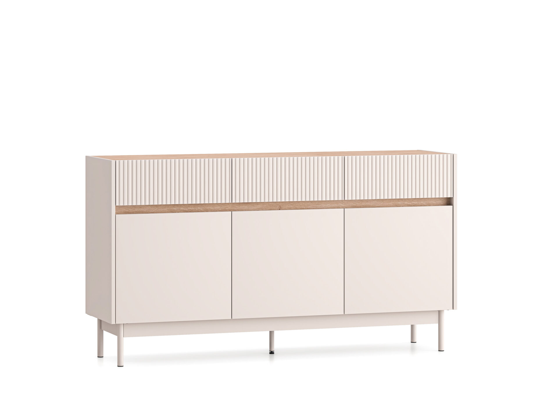 Dunea 05 kašmyro / kremonos ąžuolo spalvos torro komoda - 3D3S