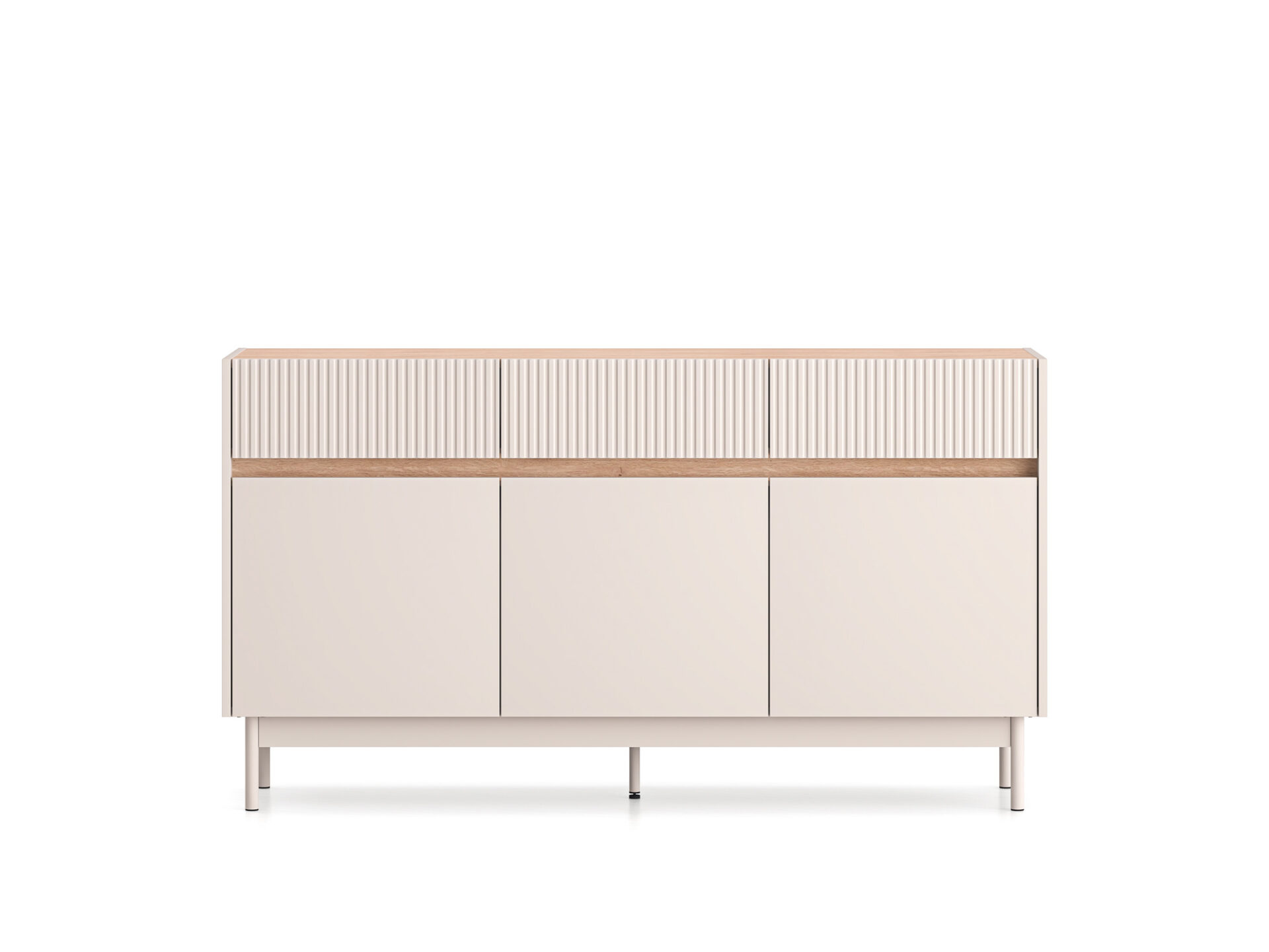 Dunea 05 kašmyro / kremonos ąžuolo spalvos torro komoda - 3D3S - Paveikslėlis 2