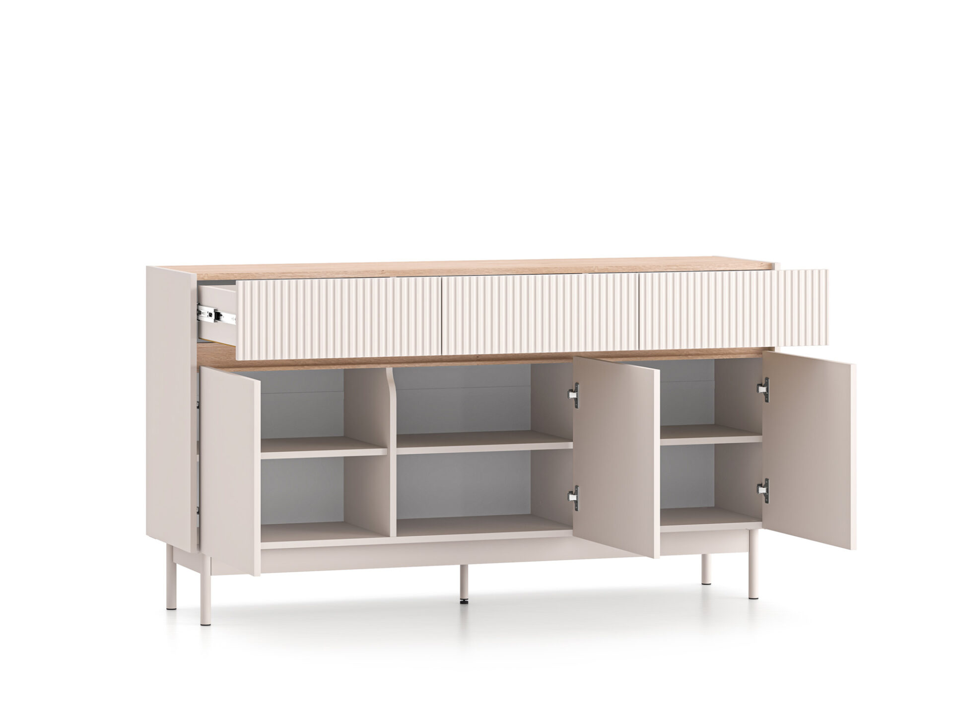 Dunea 05 kašmyro / kremonos ąžuolo spalvos torro komoda - 3D3S - Paveikslėlis 5