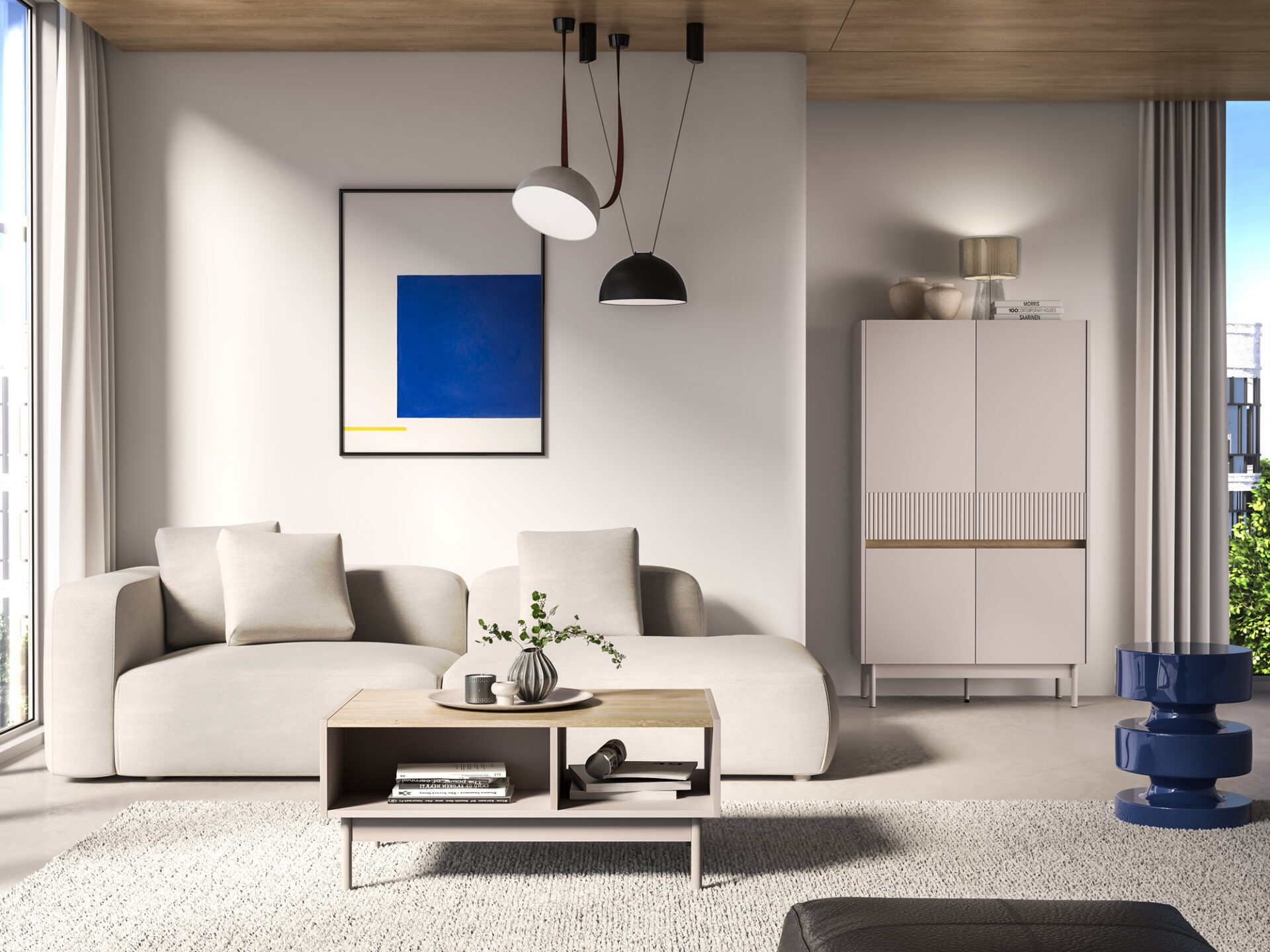 Dunea 09 kašmyro / kremonos ąžuolo kavos staliukas - Paveikslėlis 6