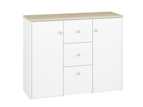 Elmo 09 balta/fiordo buko komoda