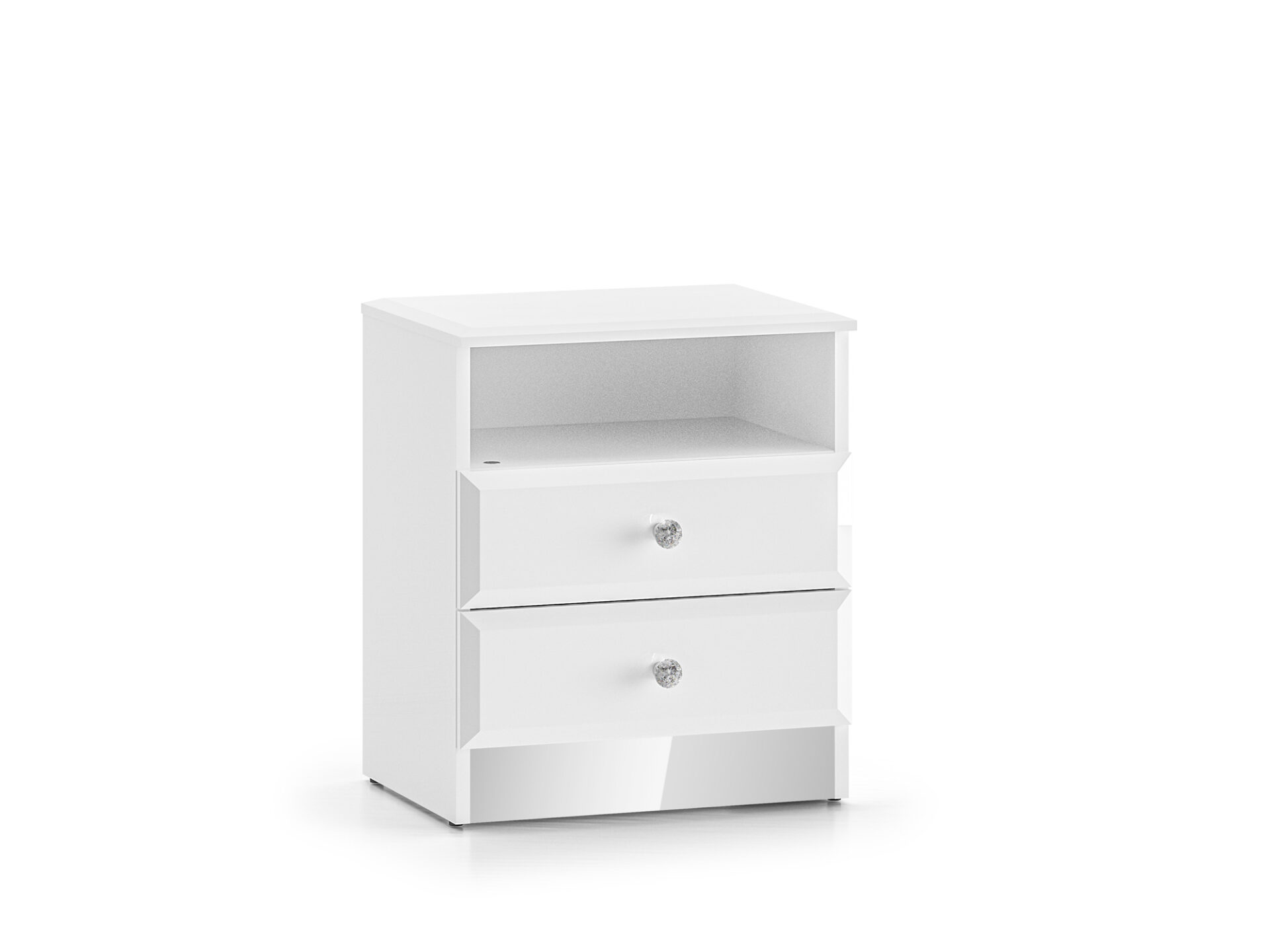 GLAMOUR 04 alpinė balta - Naktinis staliukas