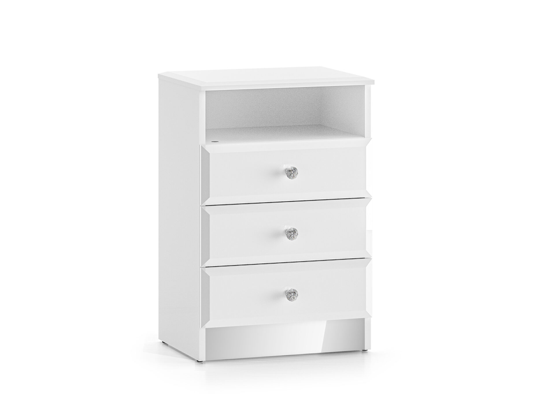 GLAMOUR 07 alpinė balta - naktinis staliukas