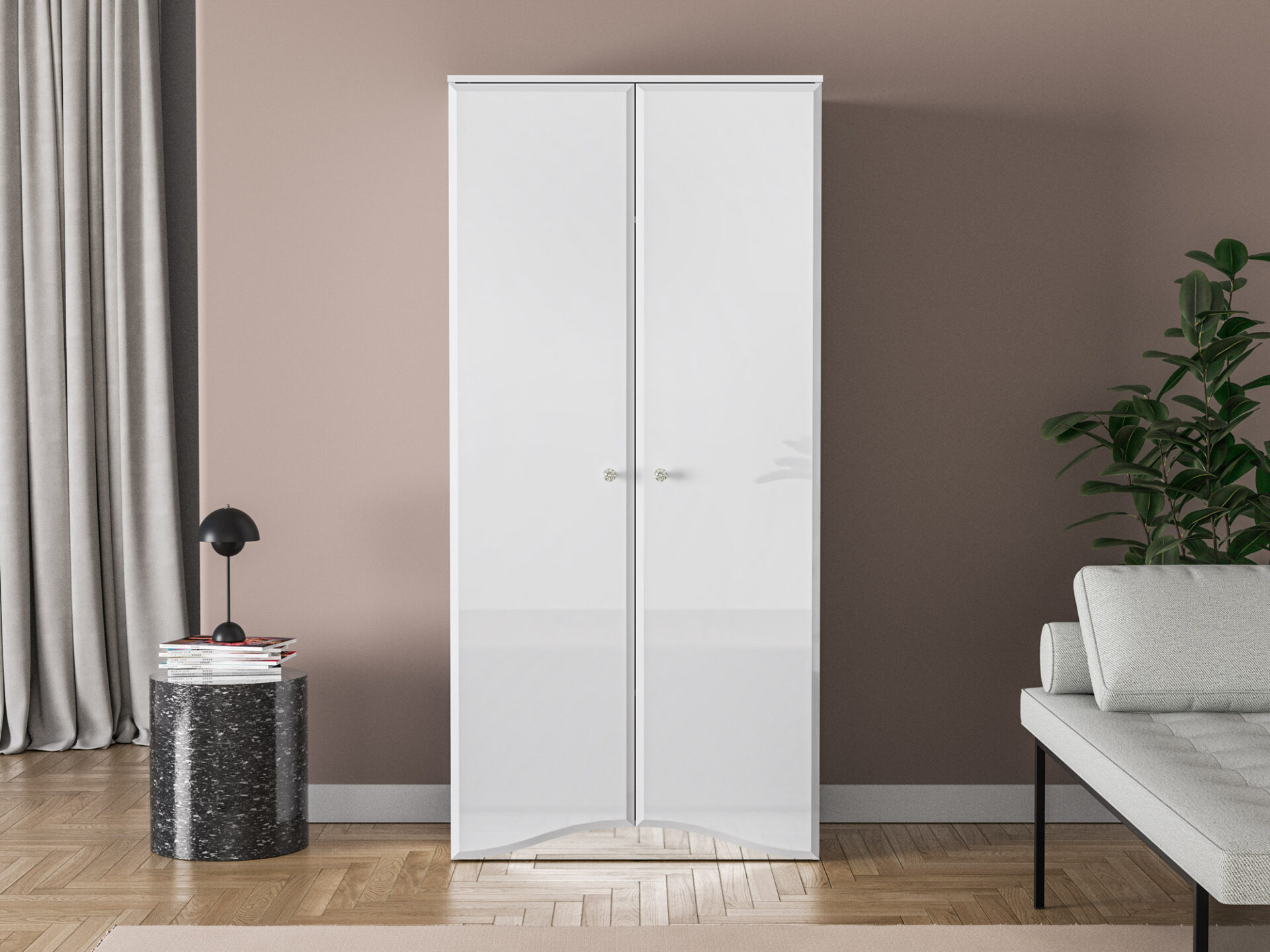 GLAMOUR 08 Alpių balta - drabužių spinta — изображение 3