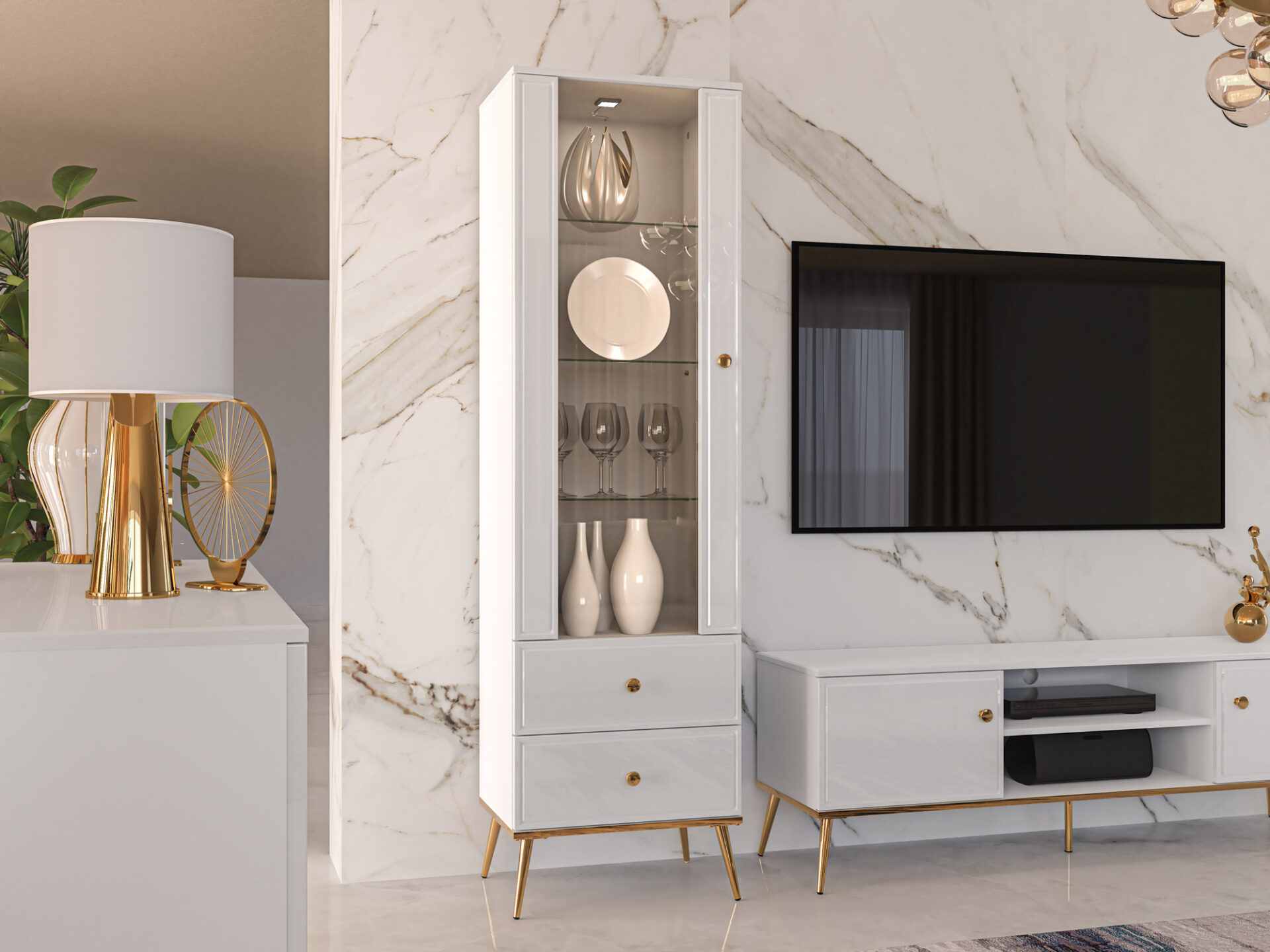 Goldin 02 Alpių balta/Blizgi balta - vitrina - Paveikslėlis 4