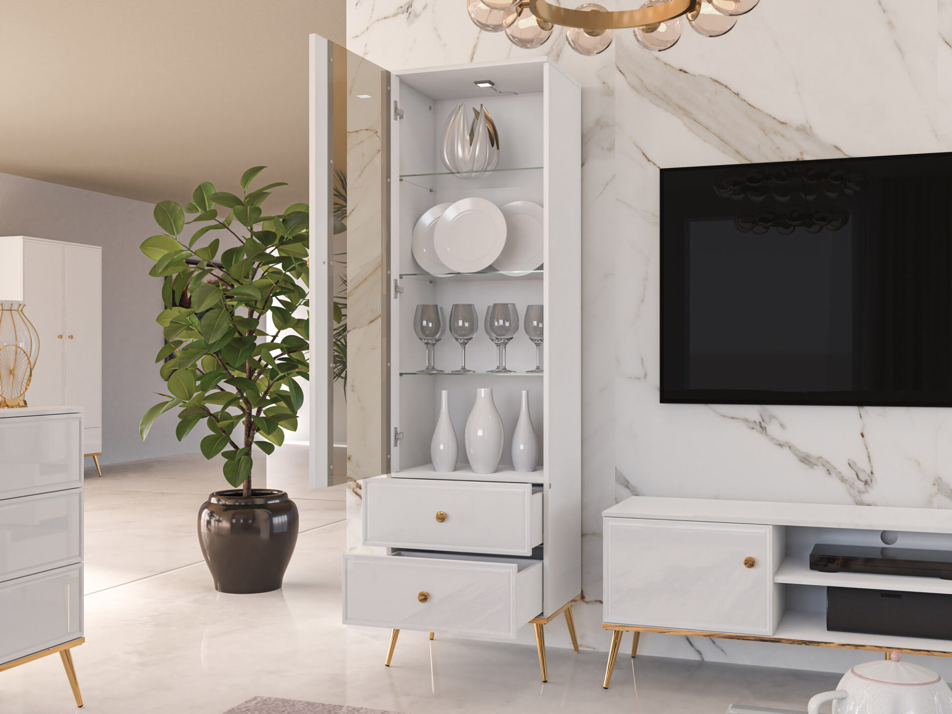 Goldin 02 Alpių balta/Blizgi balta - vitrina - Paveikslėlis 5