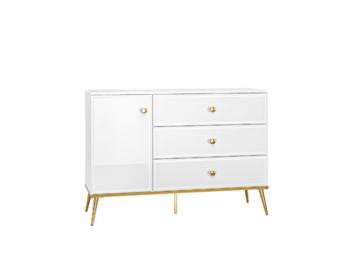 Goldin 05 Alpių balta/Blizgi balta – Komoda