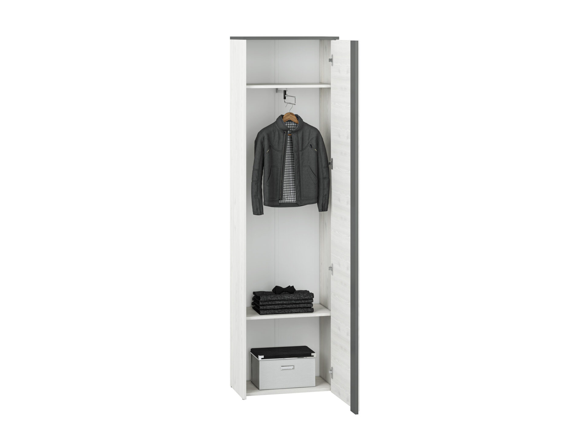 Hyga 06 sniego pušies/antracito spalvos spinta - Paveikslėlis 3