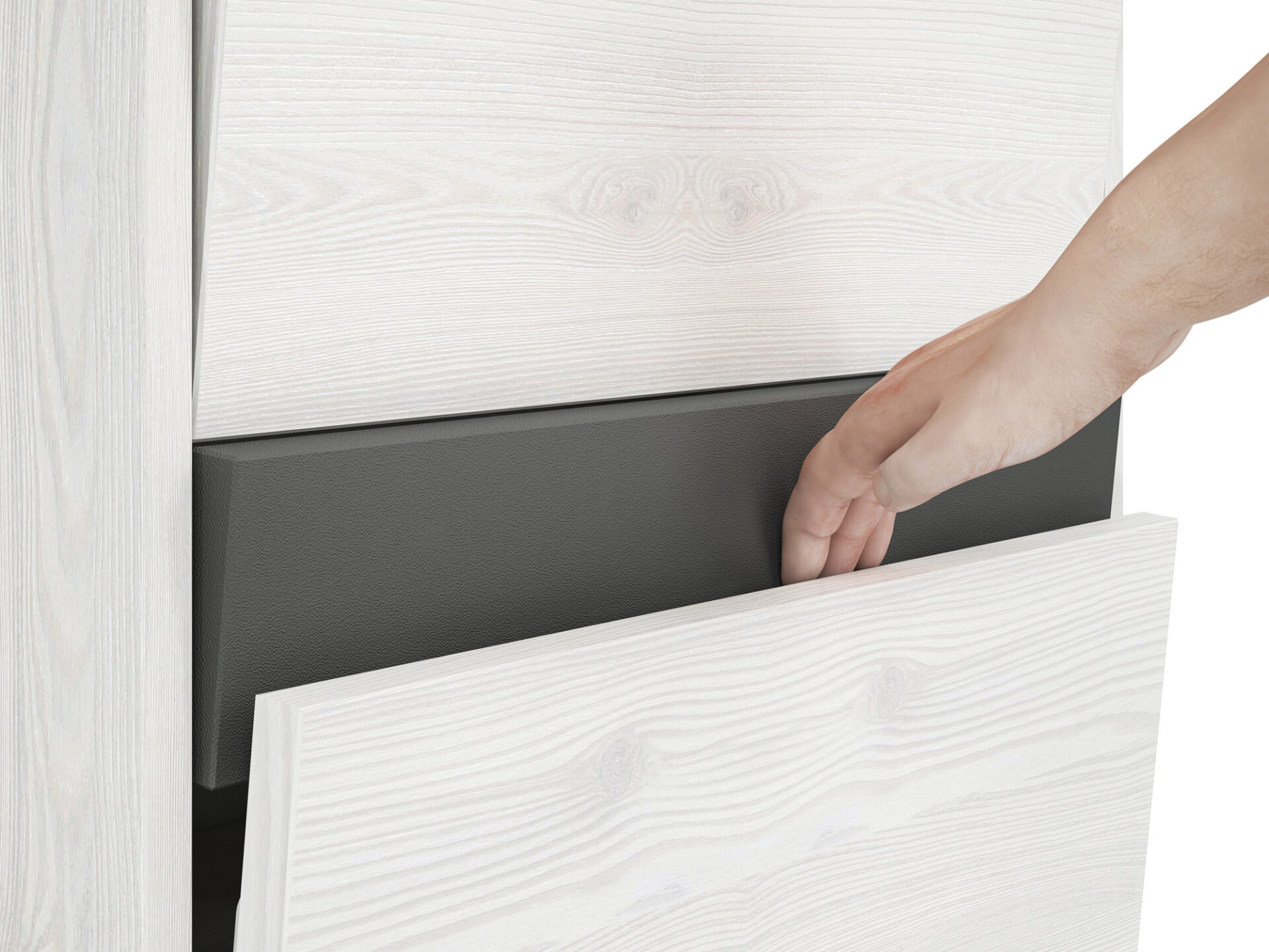 Hyga 06 sniego pušies/antracito spalvos spinta - Paveikslėlis 7