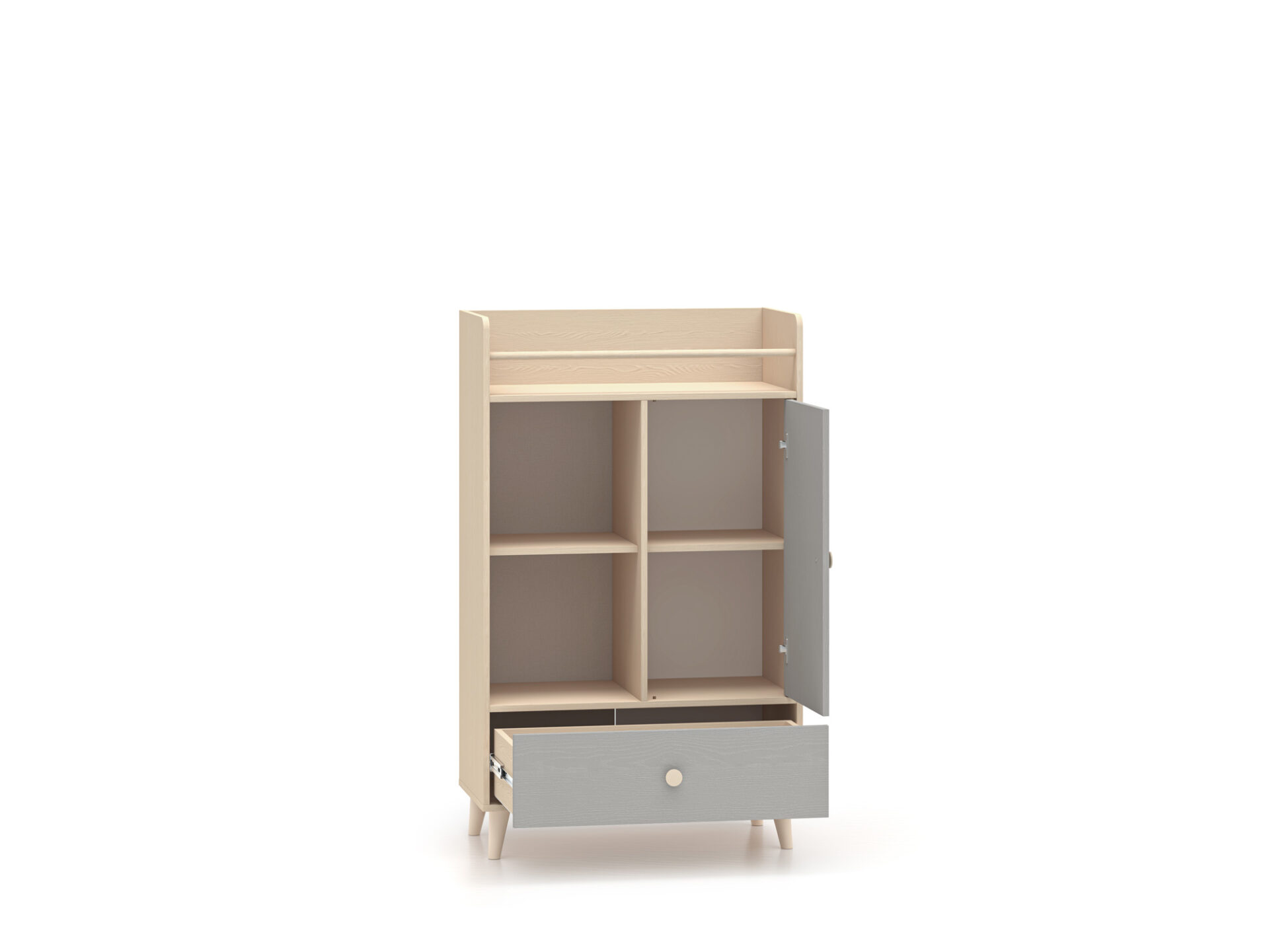 Mevel 04 Dykumos smėlio/pilkos paladžio spalvos - Komoda 1D1S — изображение 5