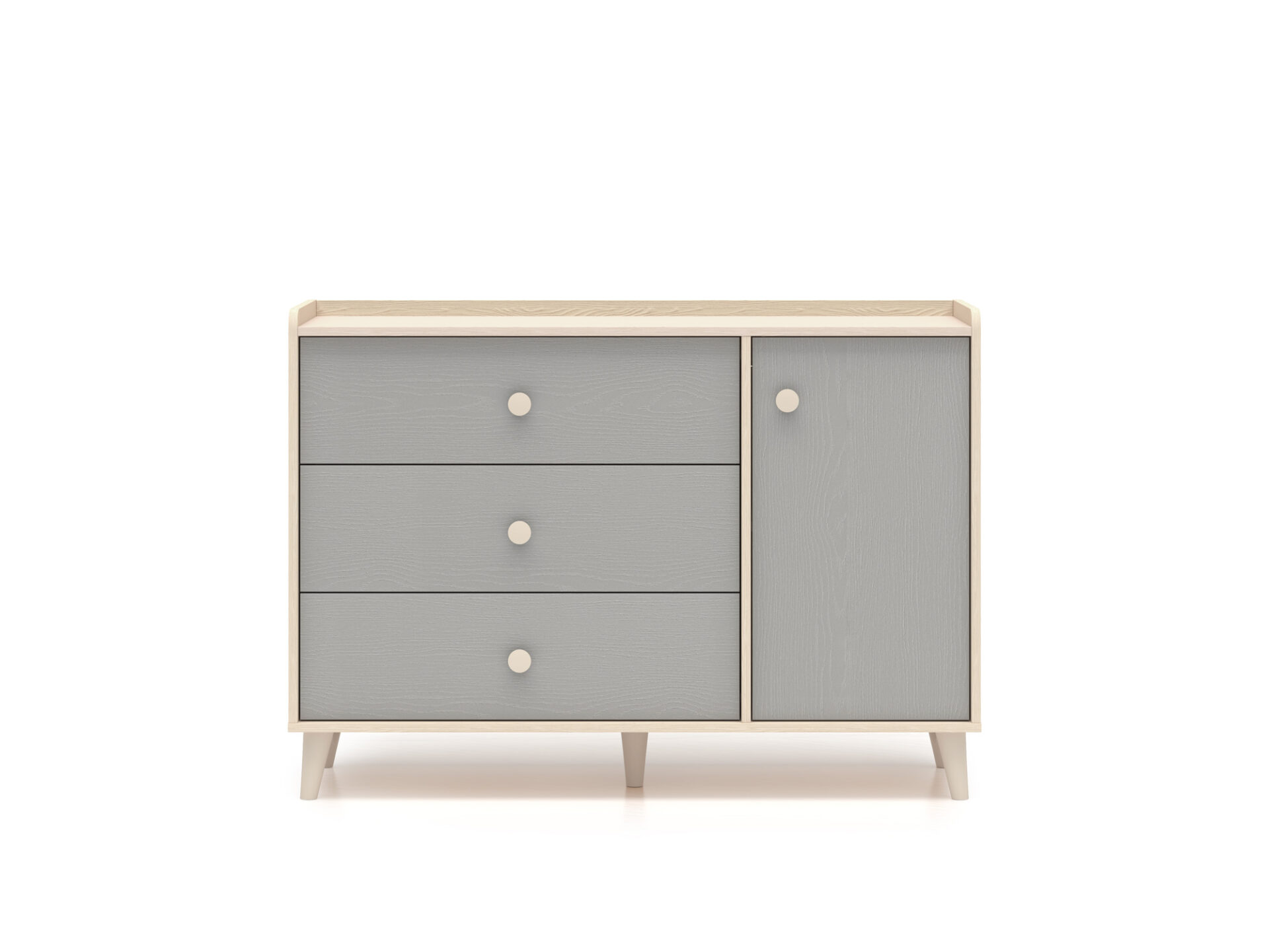 Mevel 05 Dykumos smėlio/pilkos paladžio spalvos - Komoda 1D3S — изображение 2