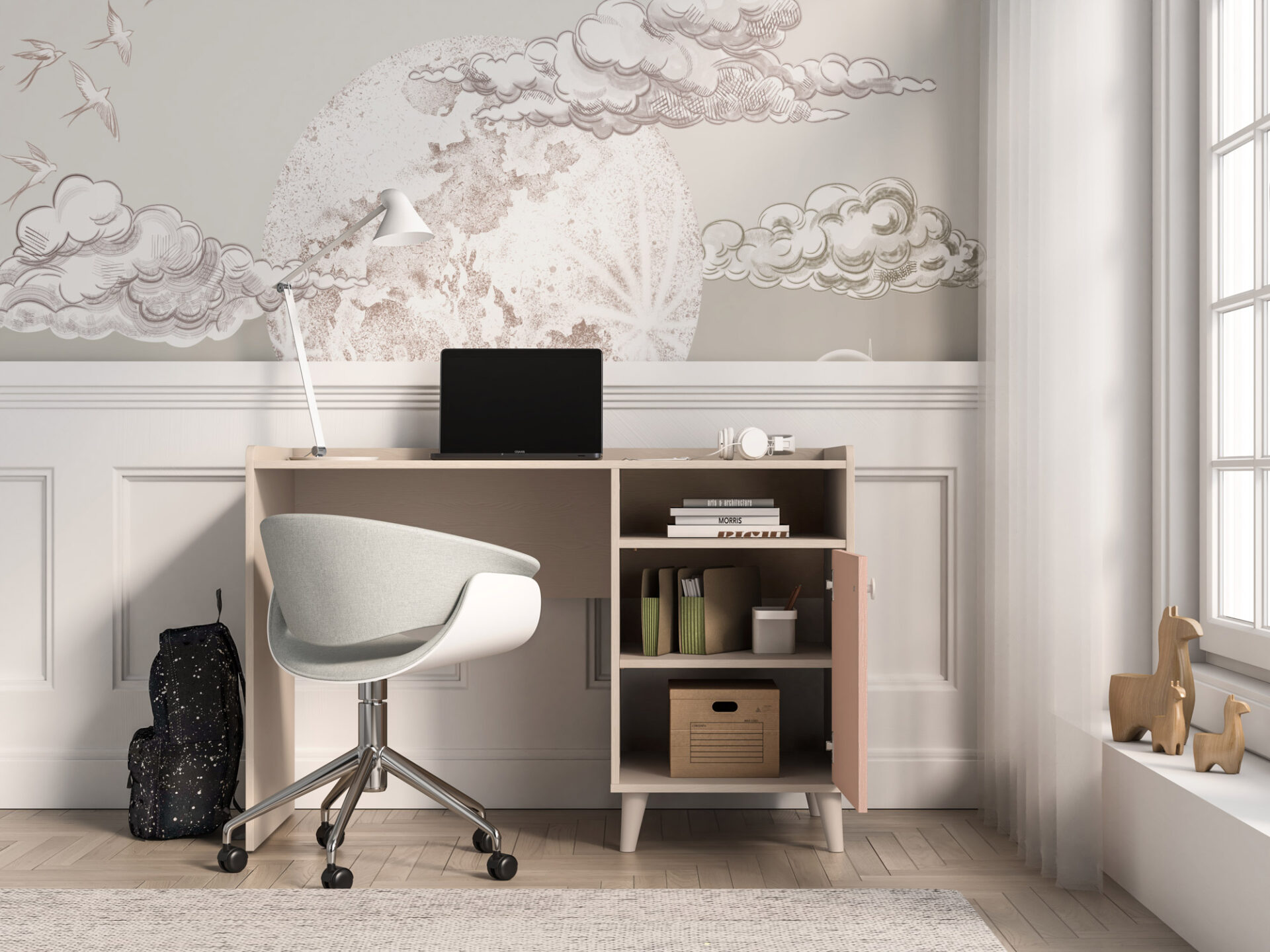 Mevel 07 Desert Sand/Tūkstantmečio rožinis - 1D rašomasis stalas - Paveikslėlis 4