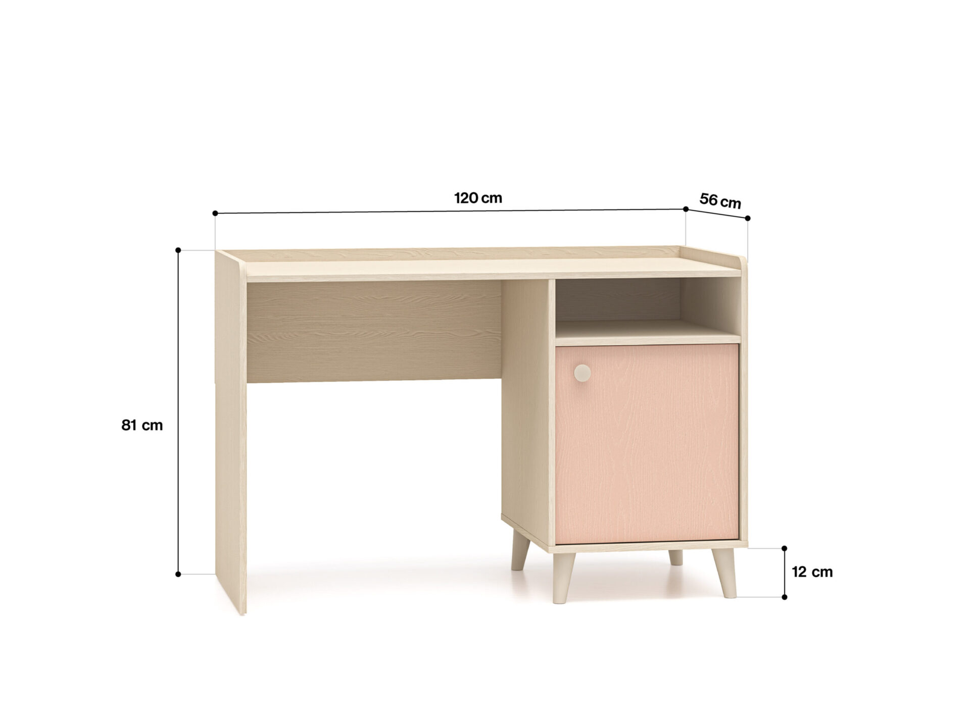 Mevel 07 Desert Sand/Tūkstantmečio rožinis - 1D rašomasis stalas - Paveikslėlis 6