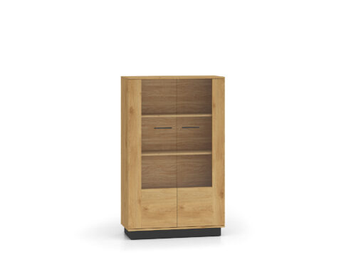 MODESTO 03 stilinga ąžuolo/juodos spalvos – 2D vitrina