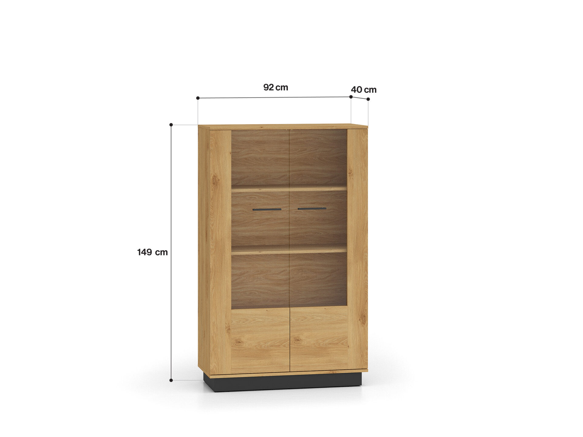 MODESTO 03 stilinga ąžuolo/juodos spalvos – 2D vitrina — изображение 9