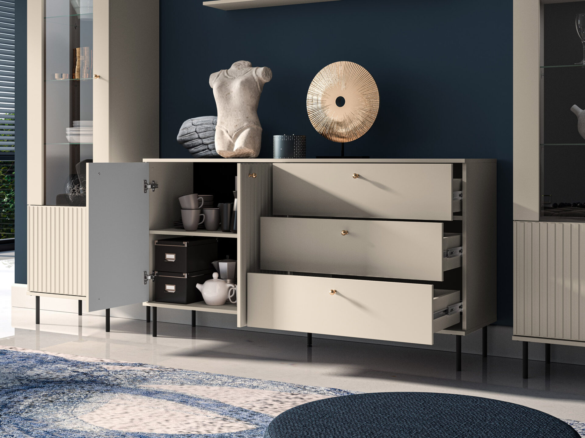 Sophie 04 kašmyro - 2D3S komoda - Paveikslėlis 5