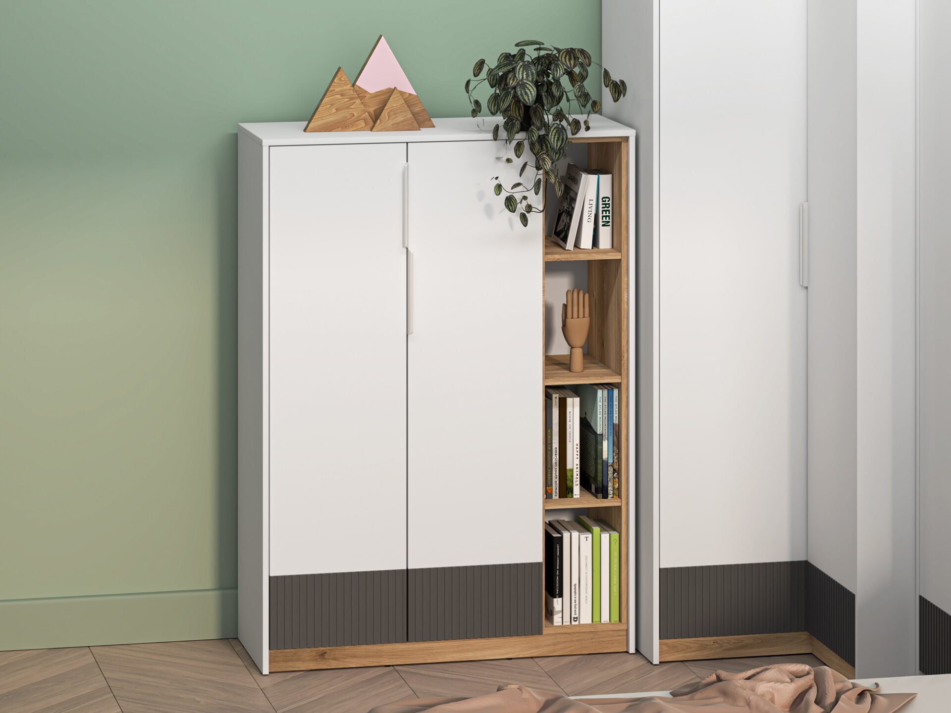 Torino 05 Alpių balta/Castello medaus/matinis grafitas - Lentyna - Paveikslėlis 4