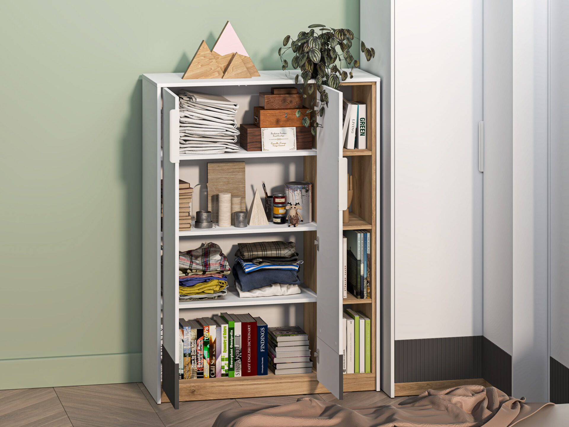 Torino 05 Alpių balta/Castello medaus/matinis grafitas - Lentyna - Paveikslėlis 5