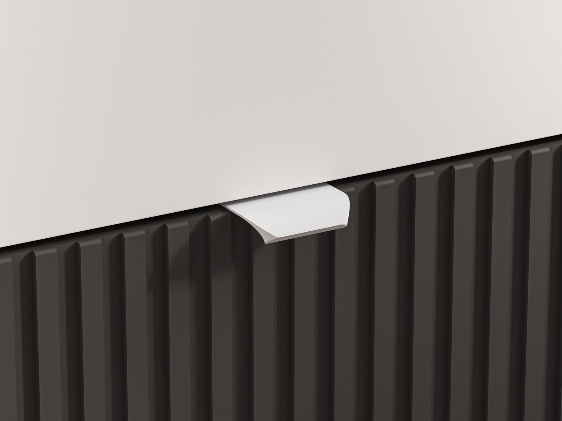 Torino 06 Alpių balta/Castello medaus/matinis grafitas - Komoda - Paveikslėlis 7